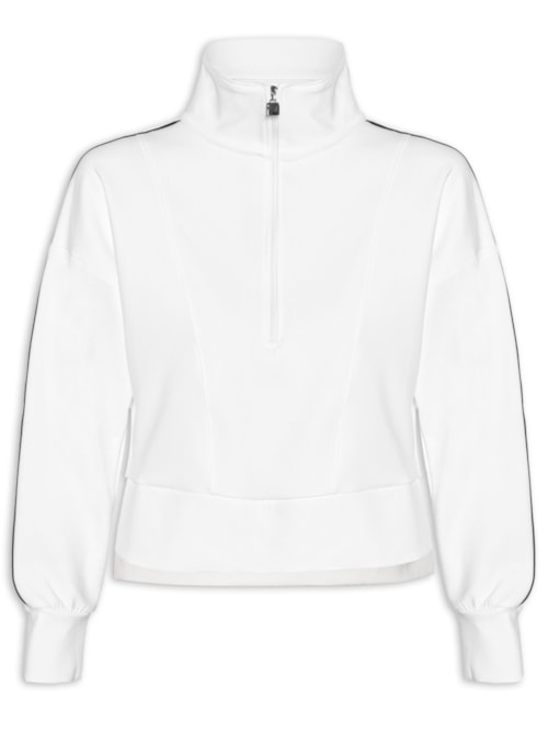 Casaco Feminino Piping Classic Sports – Branco