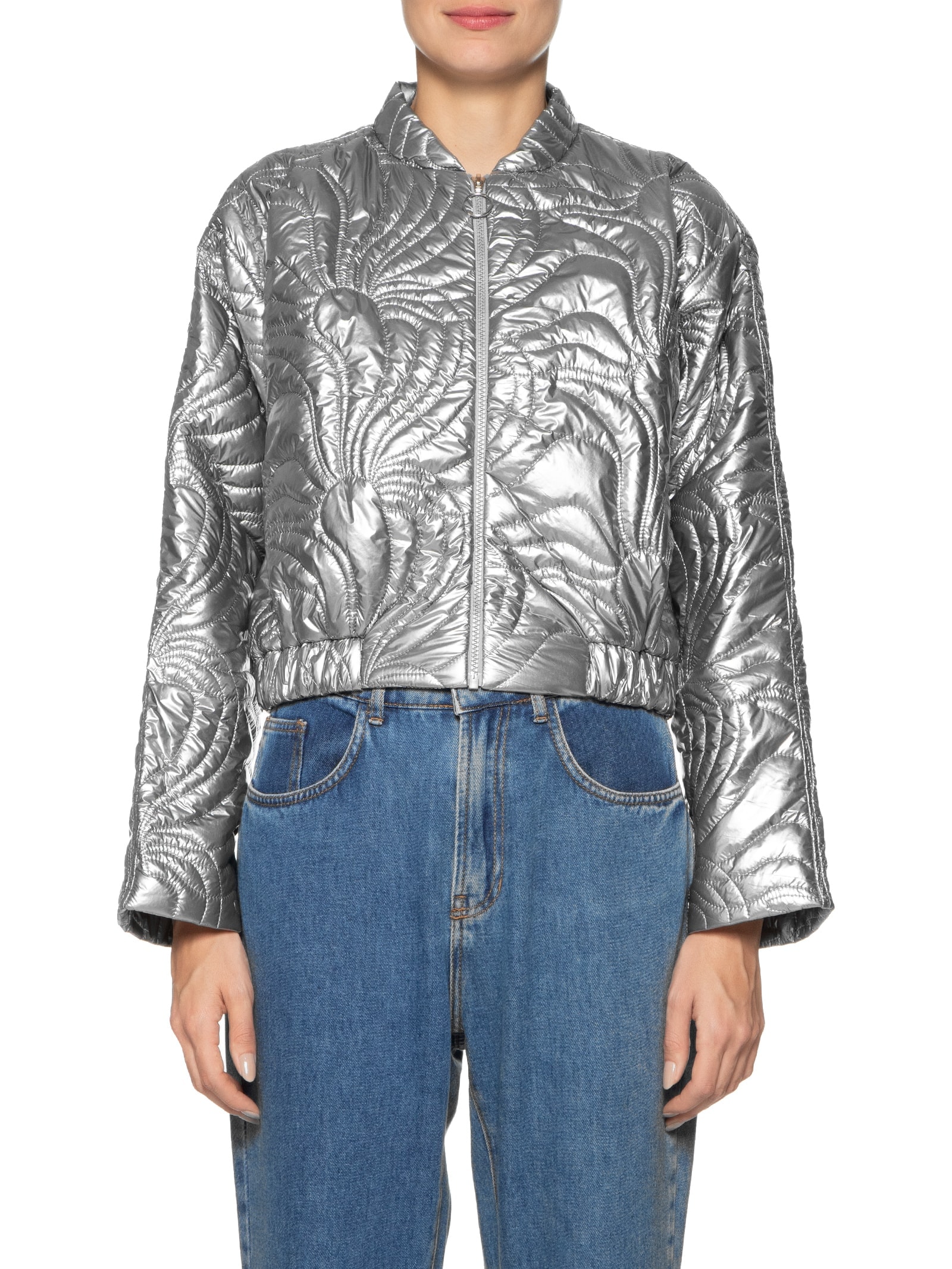 Casaco Feminino Puffer Matelassê Prata Dress To