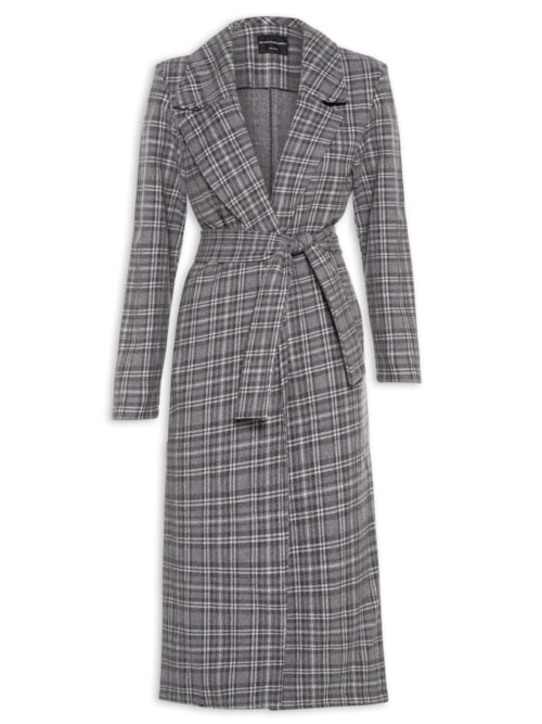 Casaco Feminino Super Midi - Cinza