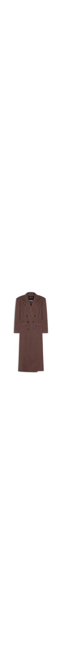 Casaco Feminino Transpassado Oversized - Marrom