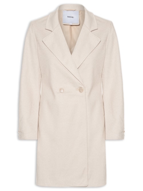 Casaco Feminino Transpasse Duplo – Bege