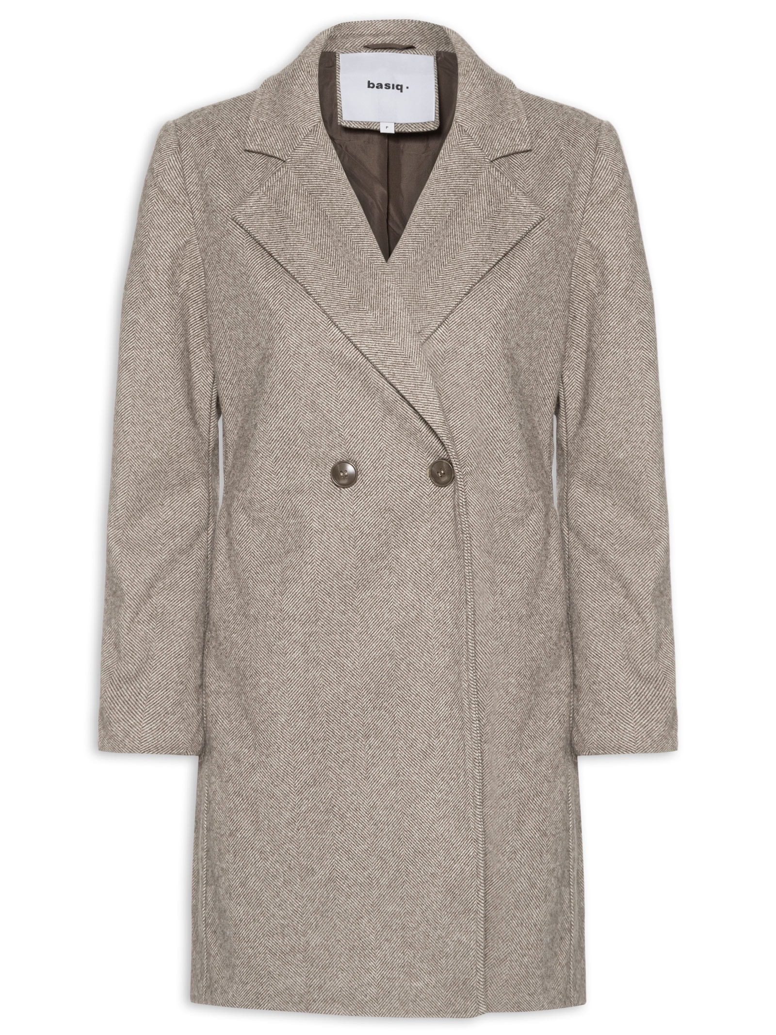 Casaco Feminino Transpasse Duplo Marrom Basiq