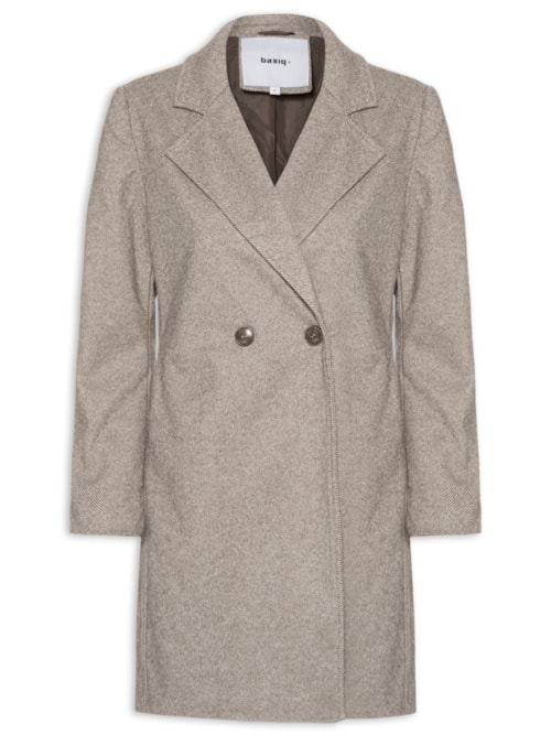 Casaco Feminino Transpasse Duplo – Marrom