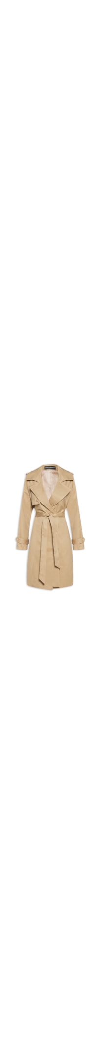 Casaco Feminino Trech Coat Plano Oversized Liso - Bege