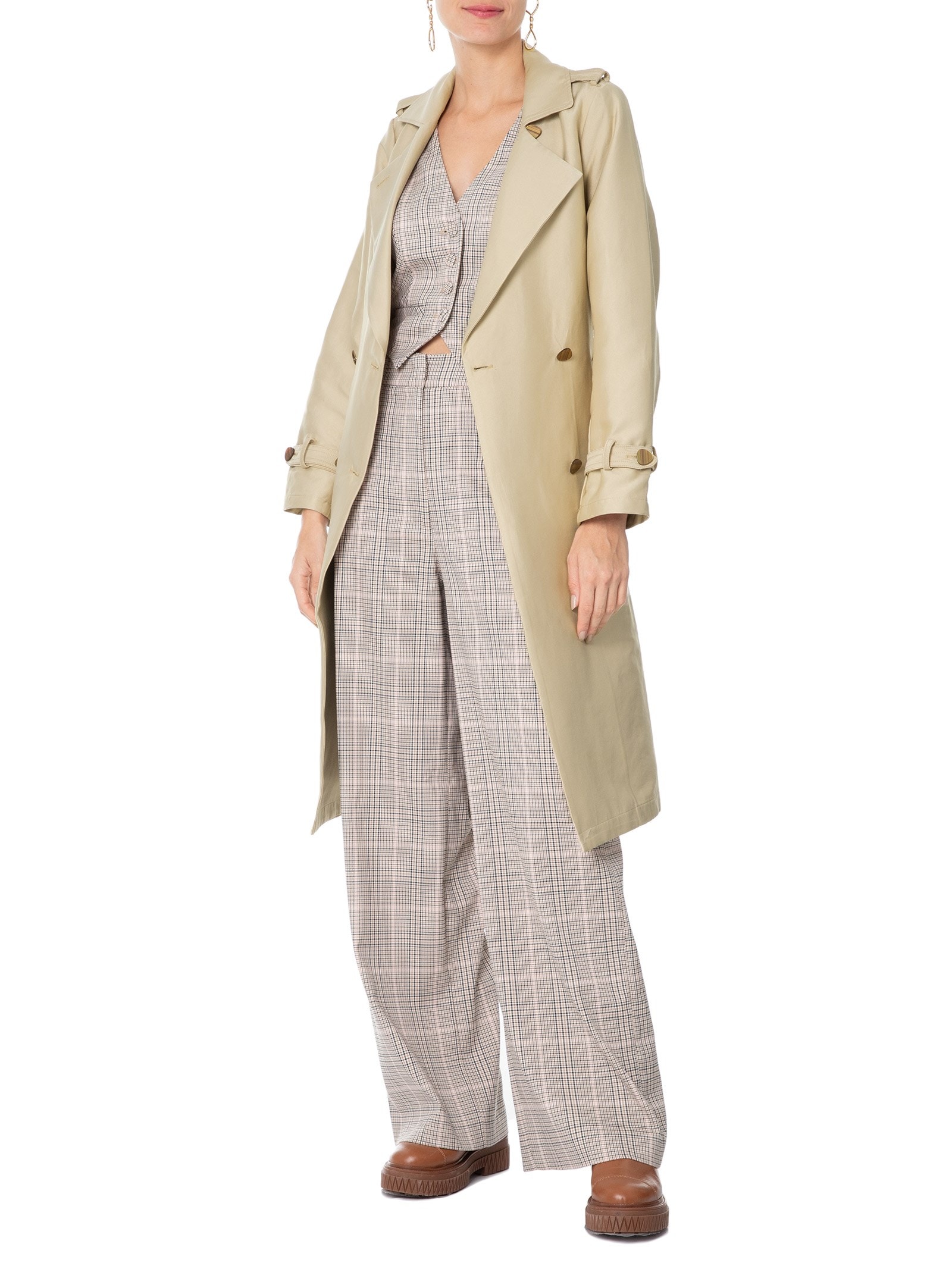 ジャケット・アウター OHESHIO TRENCH COLLAR JUMPER, BEIGE TOTEME】OVERSIZED TRENCH JACKET／オーバーサイズトレンチジャケット