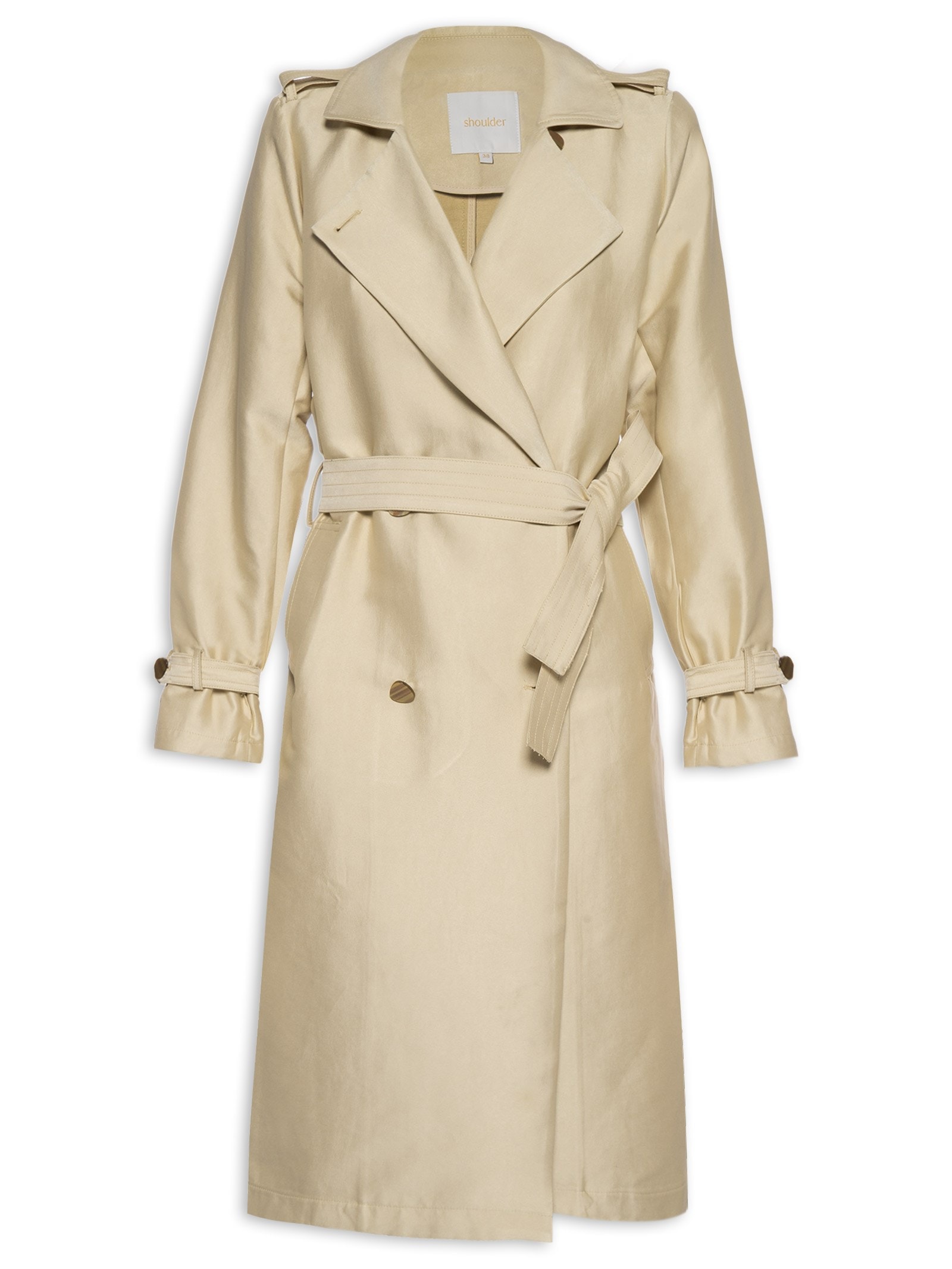 Casaco Feminino Trench Coat Areia - Shoulder - Bege