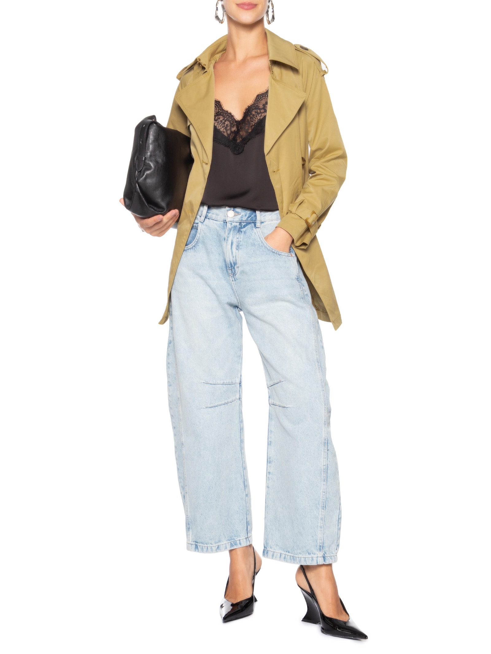 Casaco Feminino Trench Coat Bege Market 33