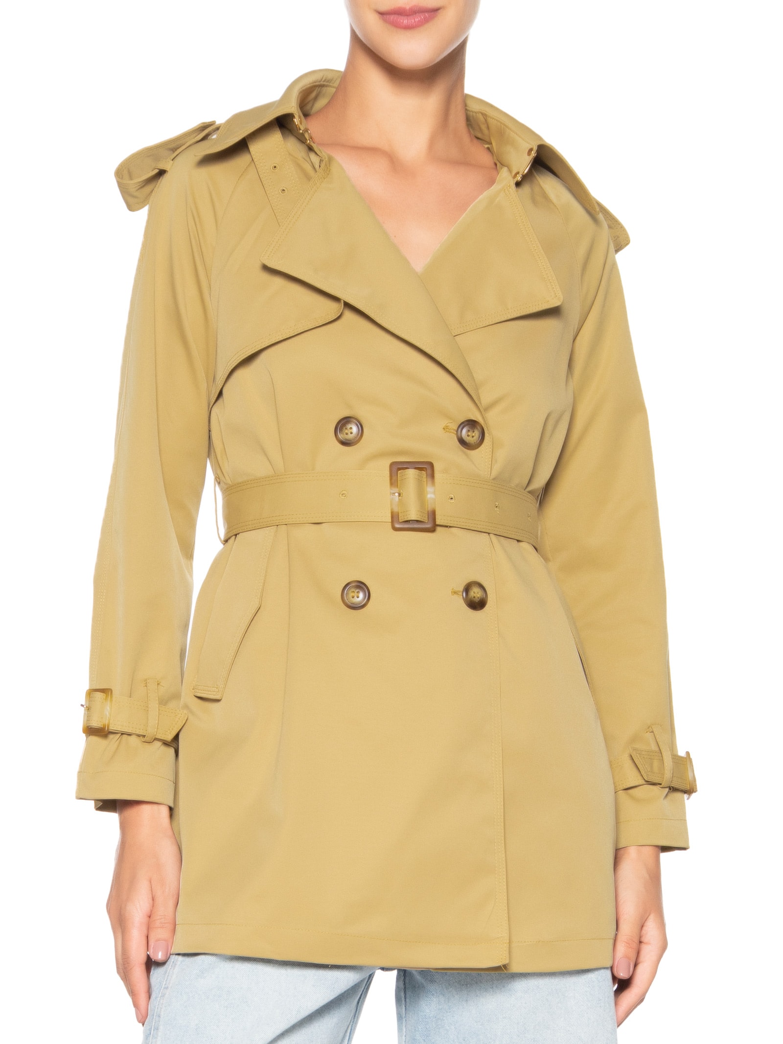 Casaco Feminino Trench Coat Bege Market 33