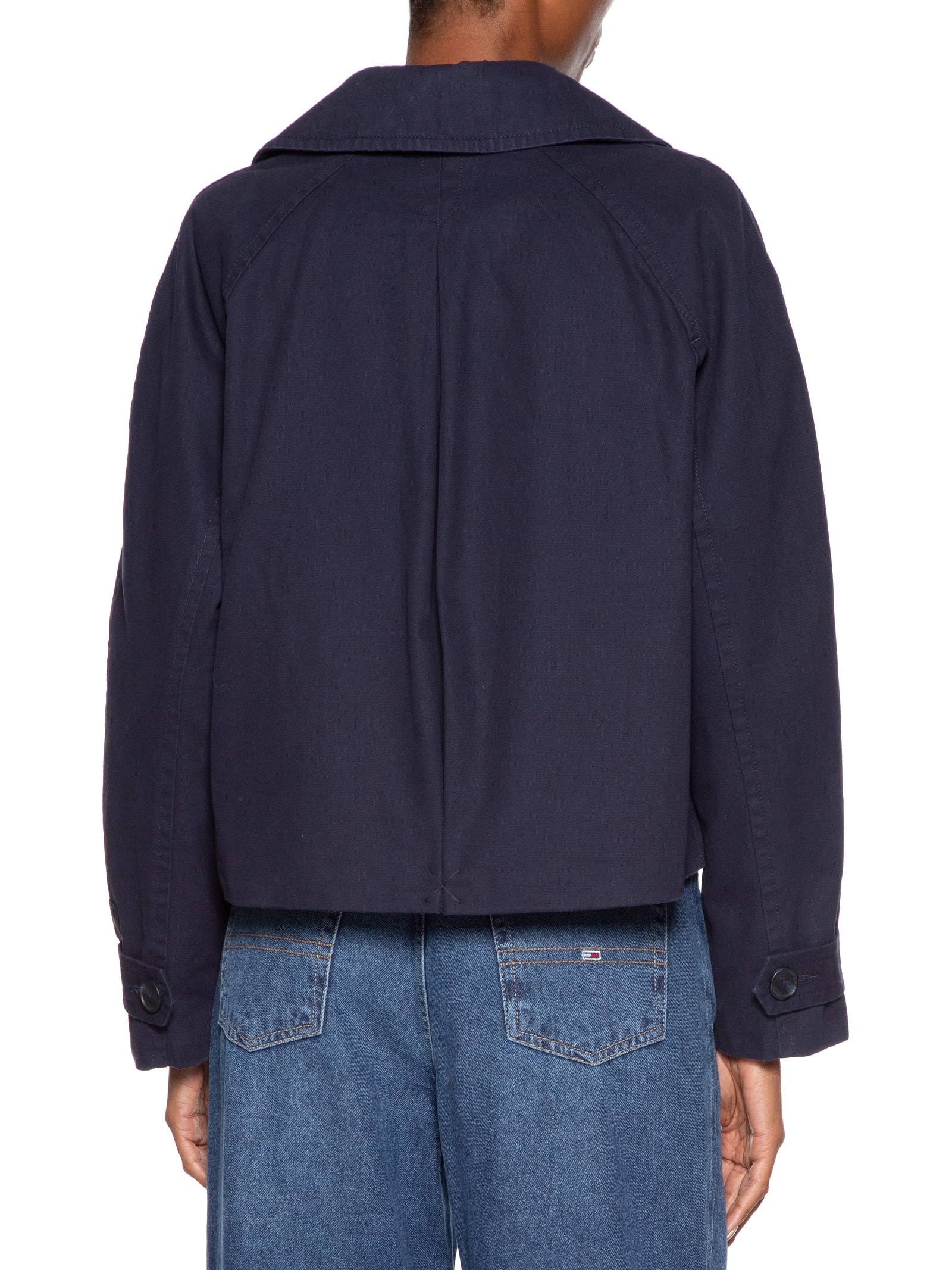 Casaco Feminino Trench Coat Bree Crop Swing Azul Levi's