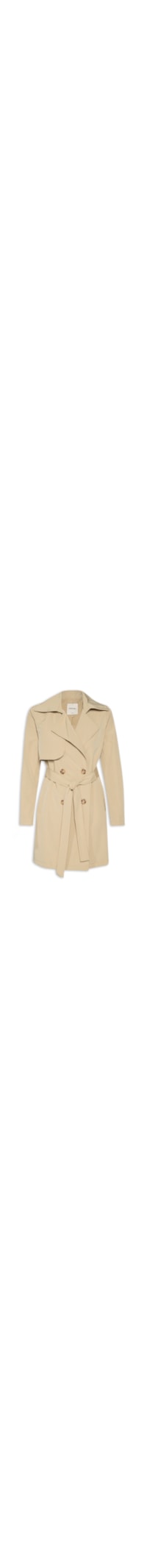 Casaco Feminino Trench Coat Com Faixa - Bege