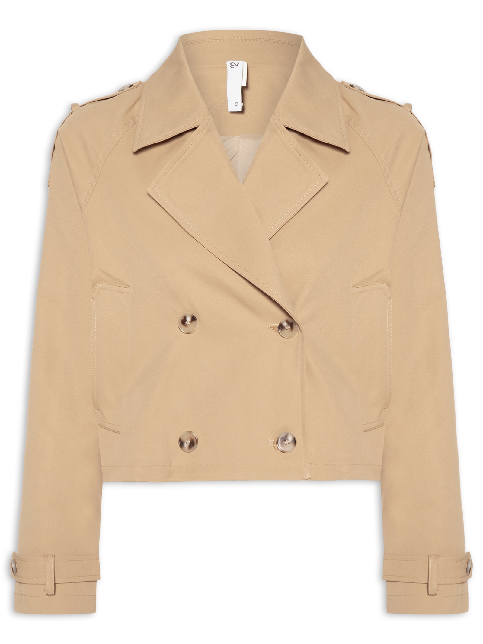 Casaco Feminino Trench Coat Curto Bege '2Essential