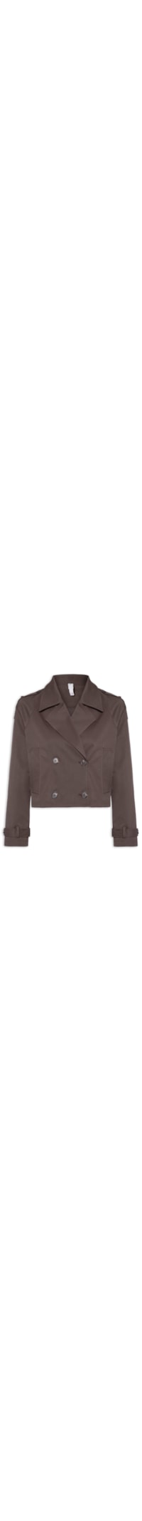 Casaco Feminino Trench Coat Curto - Marrom