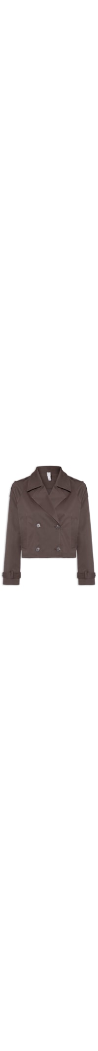 Casaco Feminino Trench Coat Curto - Marrom