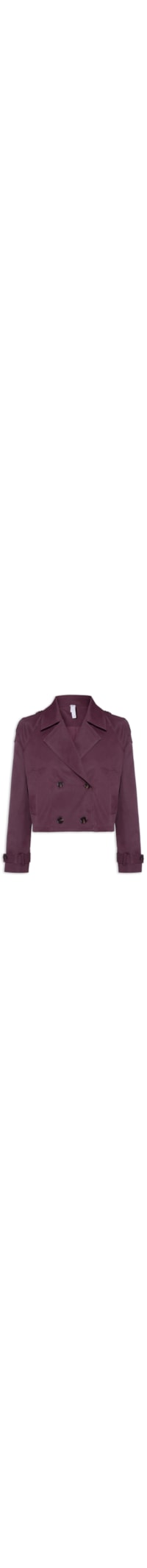 Casaco Feminino Trench Coat Curto - Vermelho