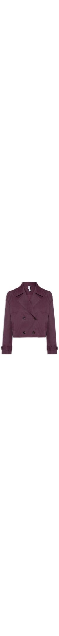 Casaco Feminino Trench Coat Curto - Vermelho