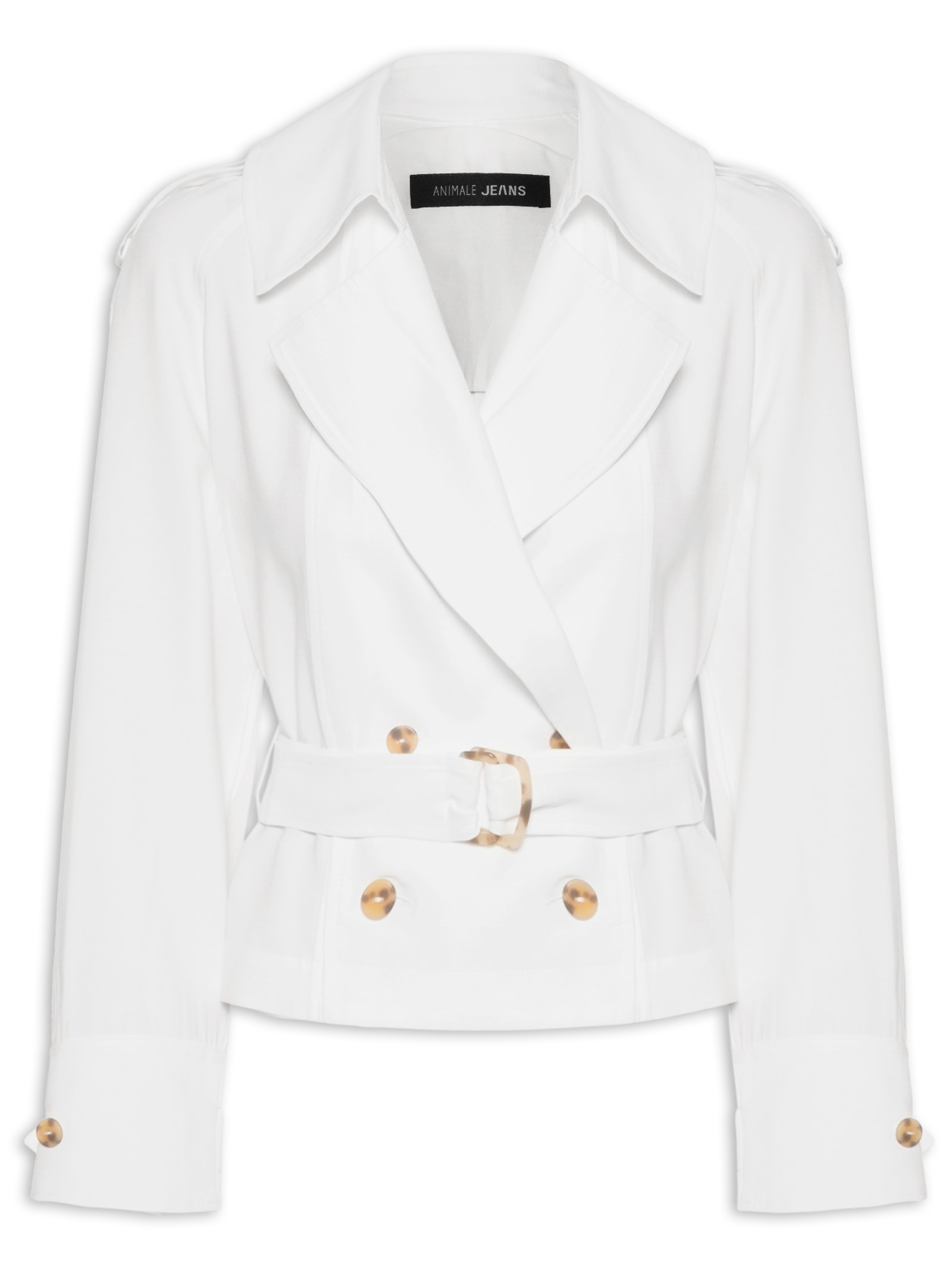 Casaco Feminino Trench Coat Leve Branco Animale Jeans