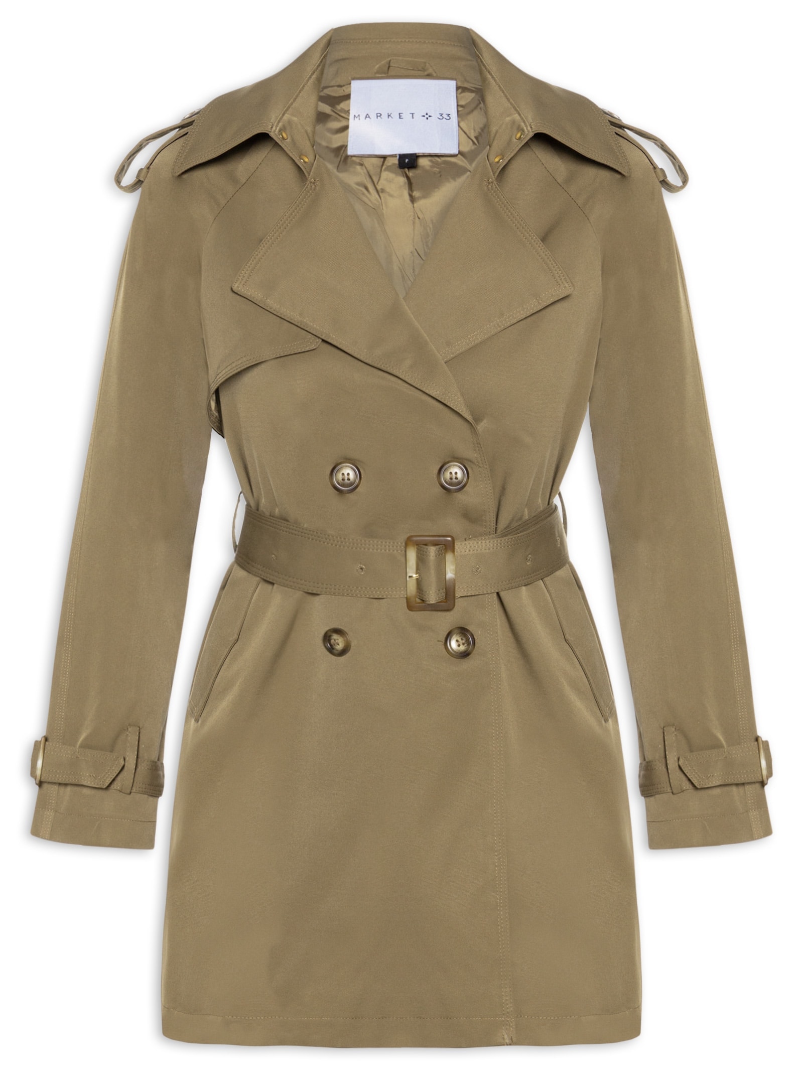 Casaco Feminino Trench Coat Marrom Market 33