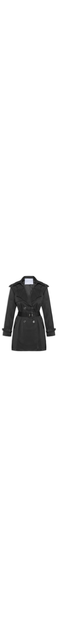 Casaco Feminino Trench Coat - Preto