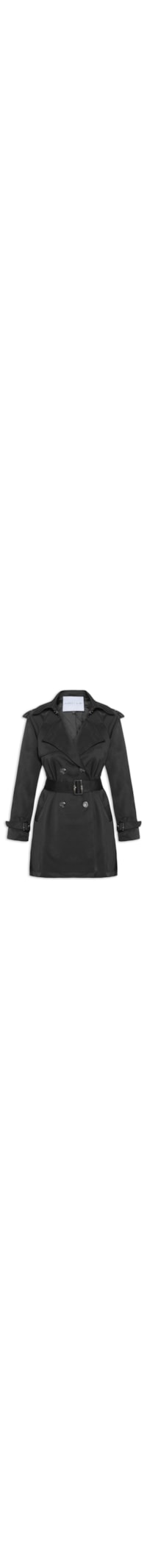 Casaco Feminino Trench Coat - Preto