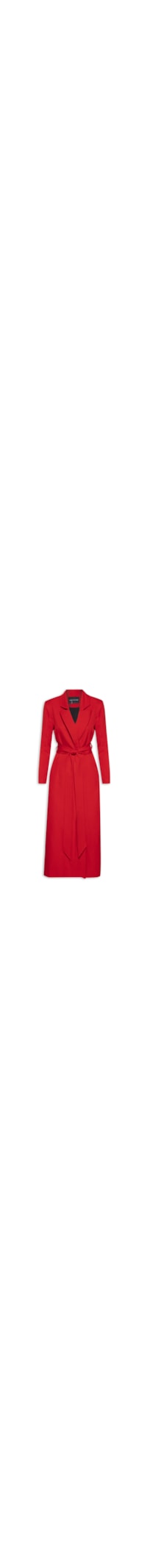 Casaco Feminino Trench Coat Super Midi - Vermelho