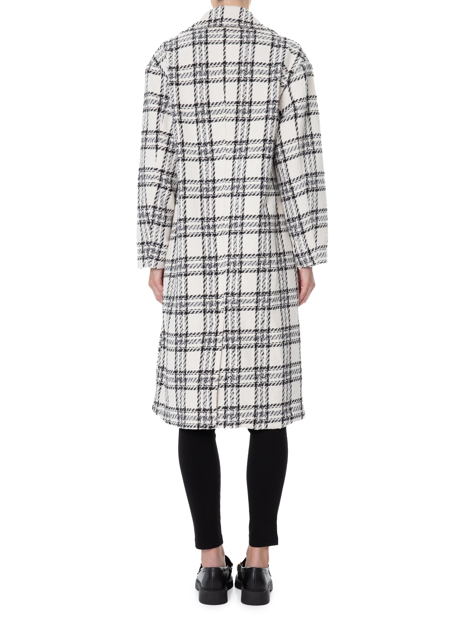 Market 33 - Casaco Feminino Trench Coat Xadrez - Preto