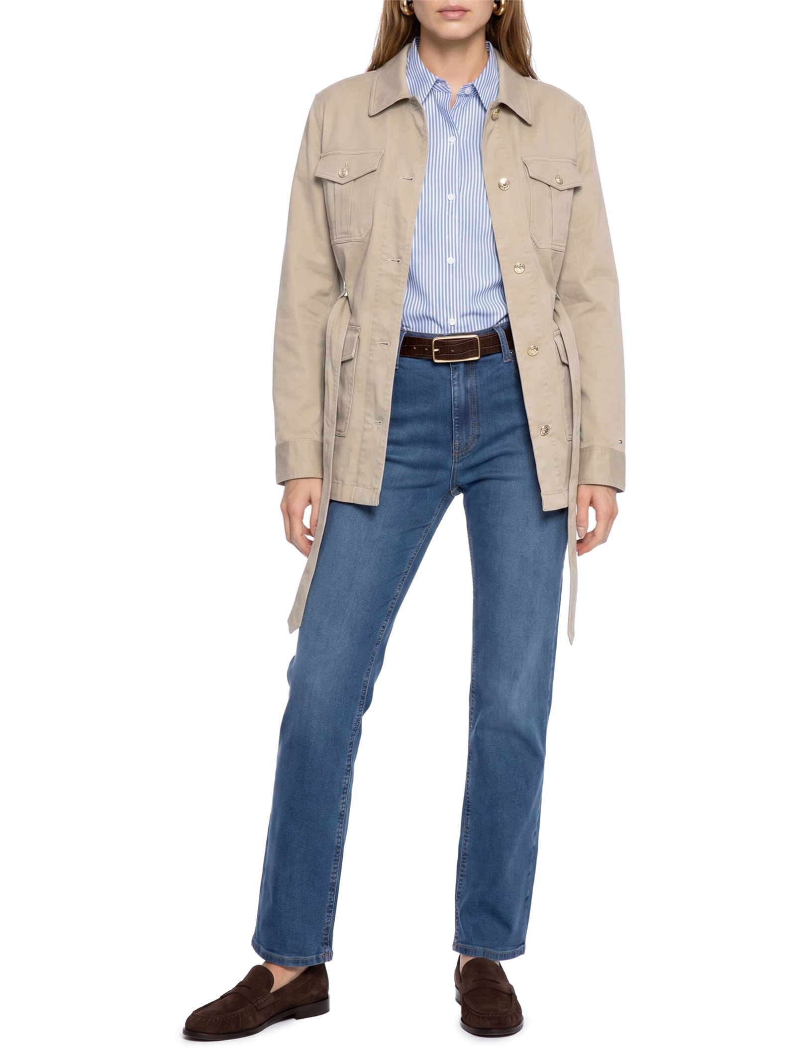 Casaco Feminino Trench Field Ls Bege Tommy Hilfiger