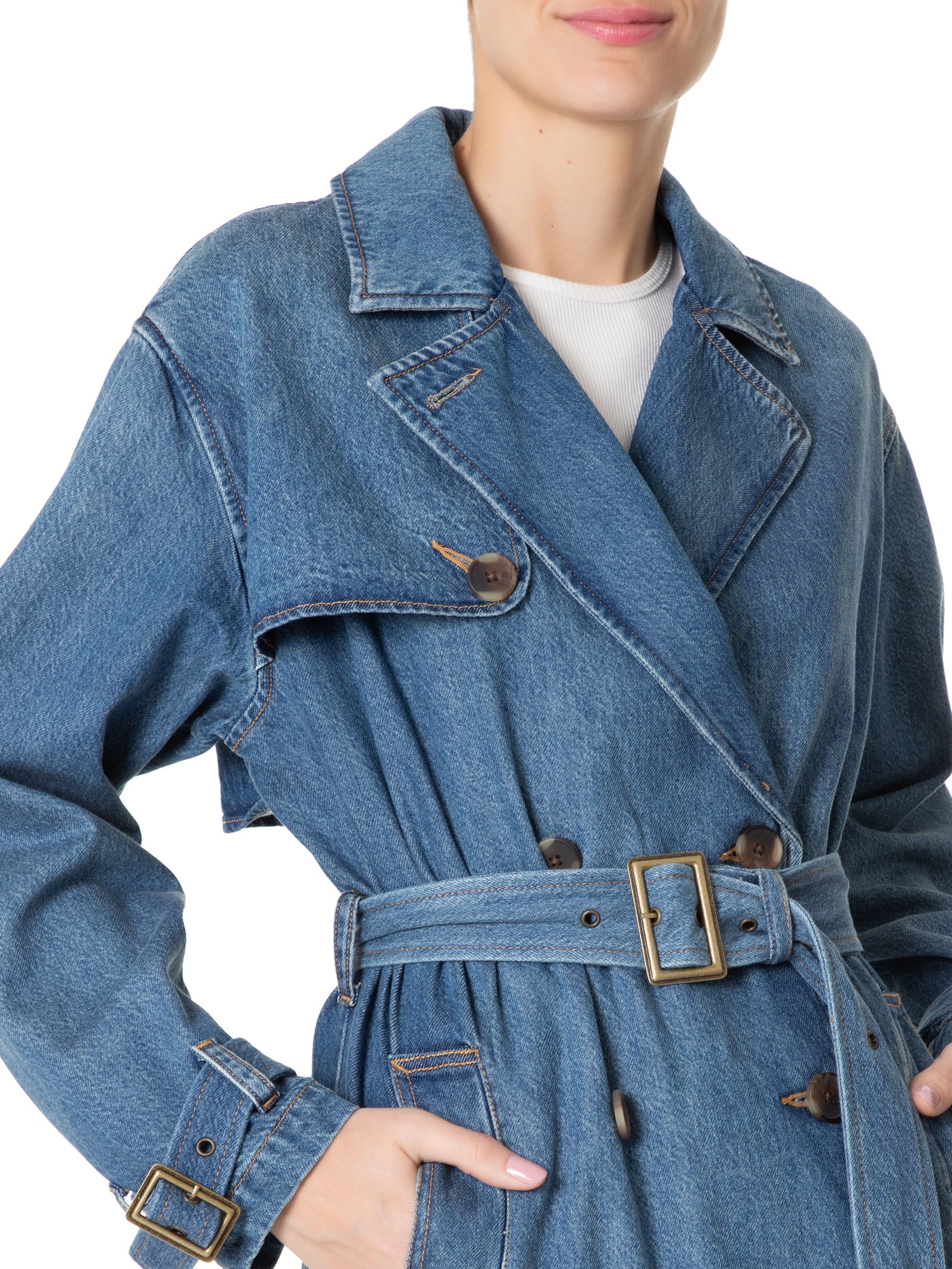 Levi'S - Casaco Feminino Trench Spade - Azul