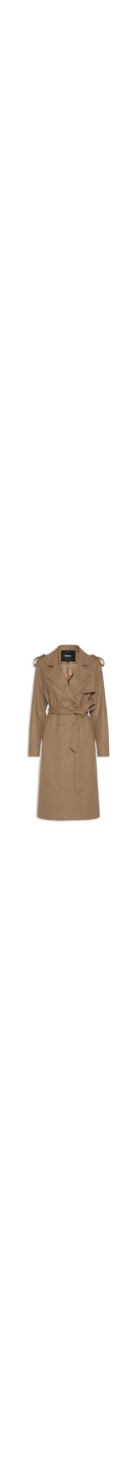 Casaco Feminino Trenchcoat Alongado Com Bolso - Bege