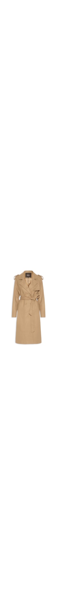 Casaco Feminino Trenchcoat Alongado Com Bolso - Marrom