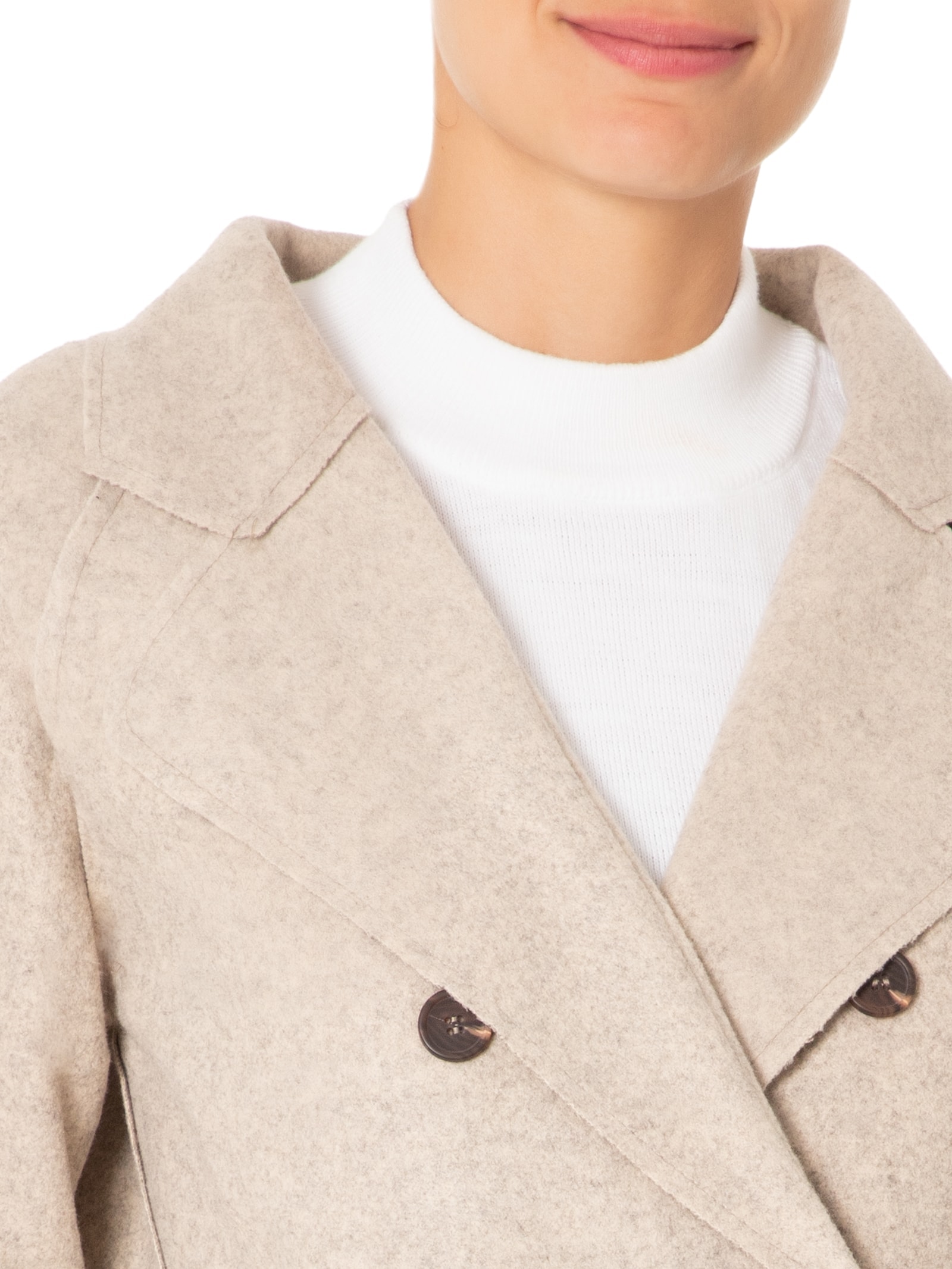 Casaco Feminino Trenchcoat Básico Alongado Bege Basiq