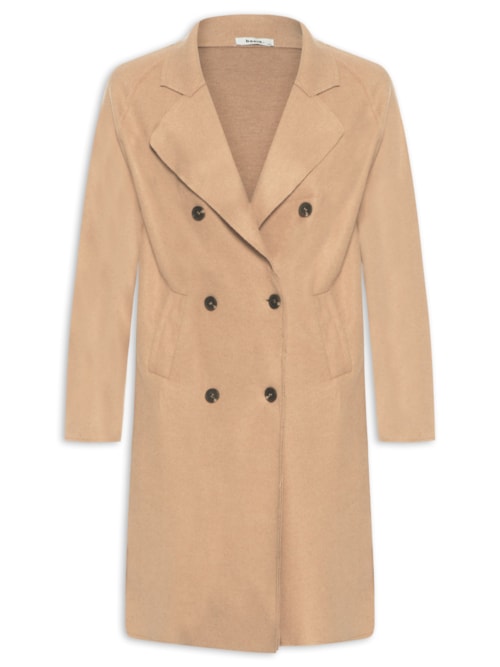 Casaco Feminino Trenchcoat Básico Alongado – Marrom