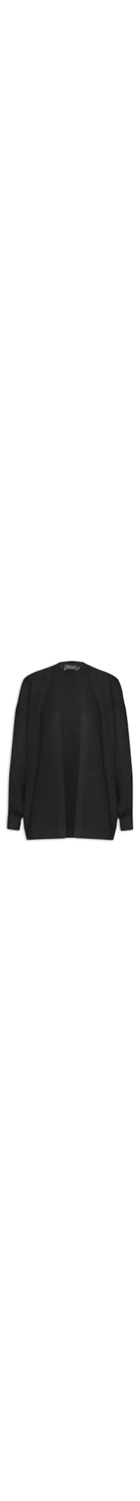 Casaco Feminino Tricot Amplo - Preto