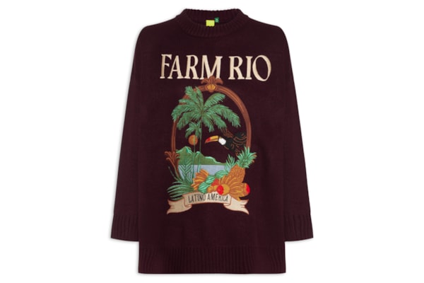 Casaco Feminino Tricot Latino América - Marrom