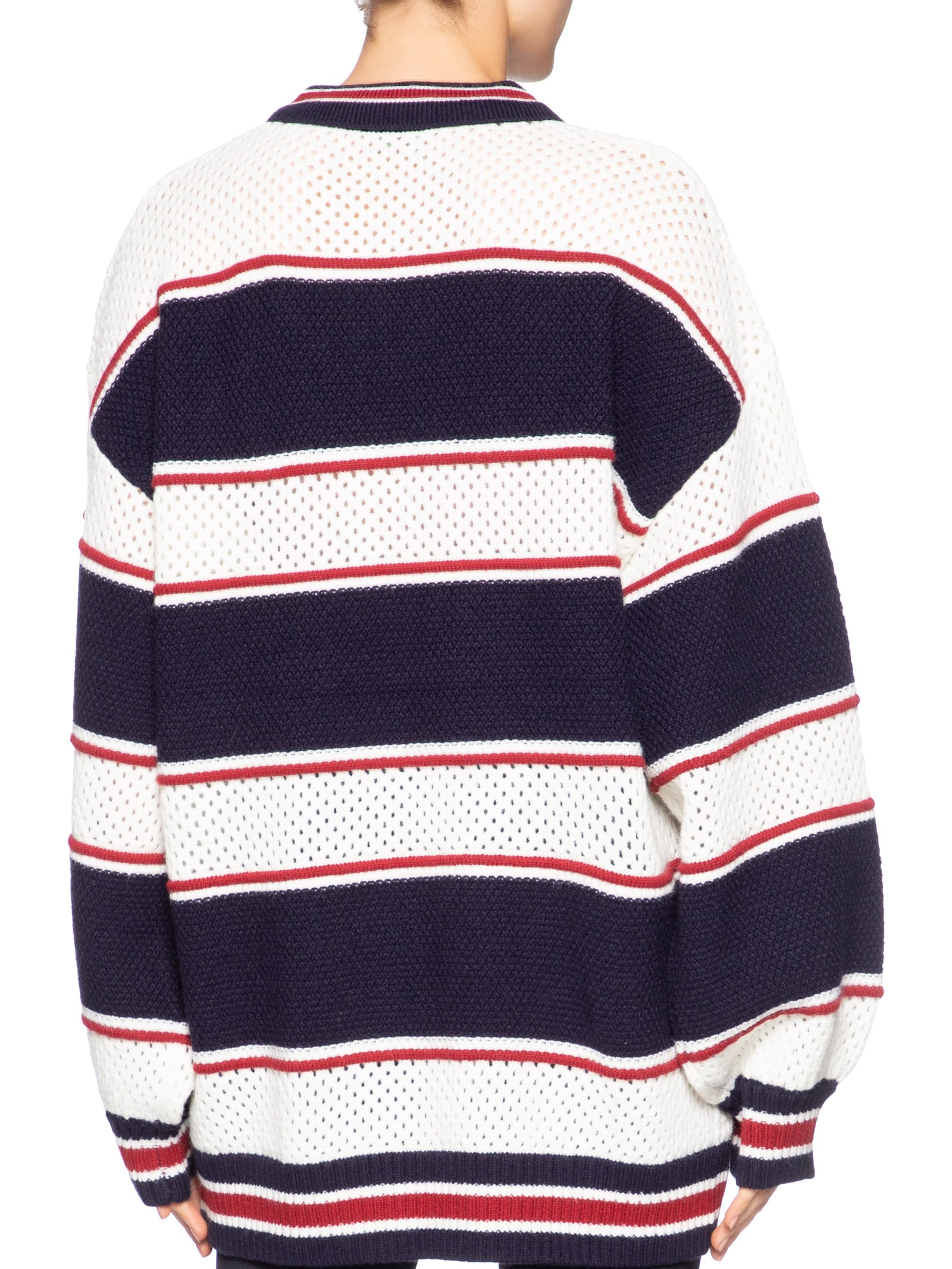 Casaco Feminino Tricot Listra Náutica Azul Farm