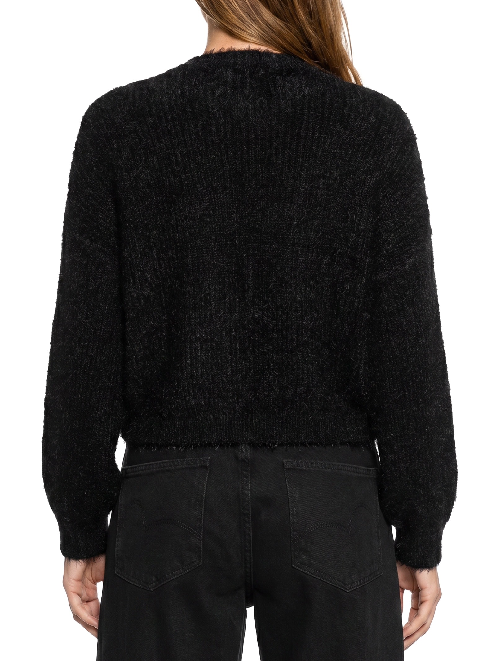 Casaco Feminino Tricot Pelinho Preto Cacay