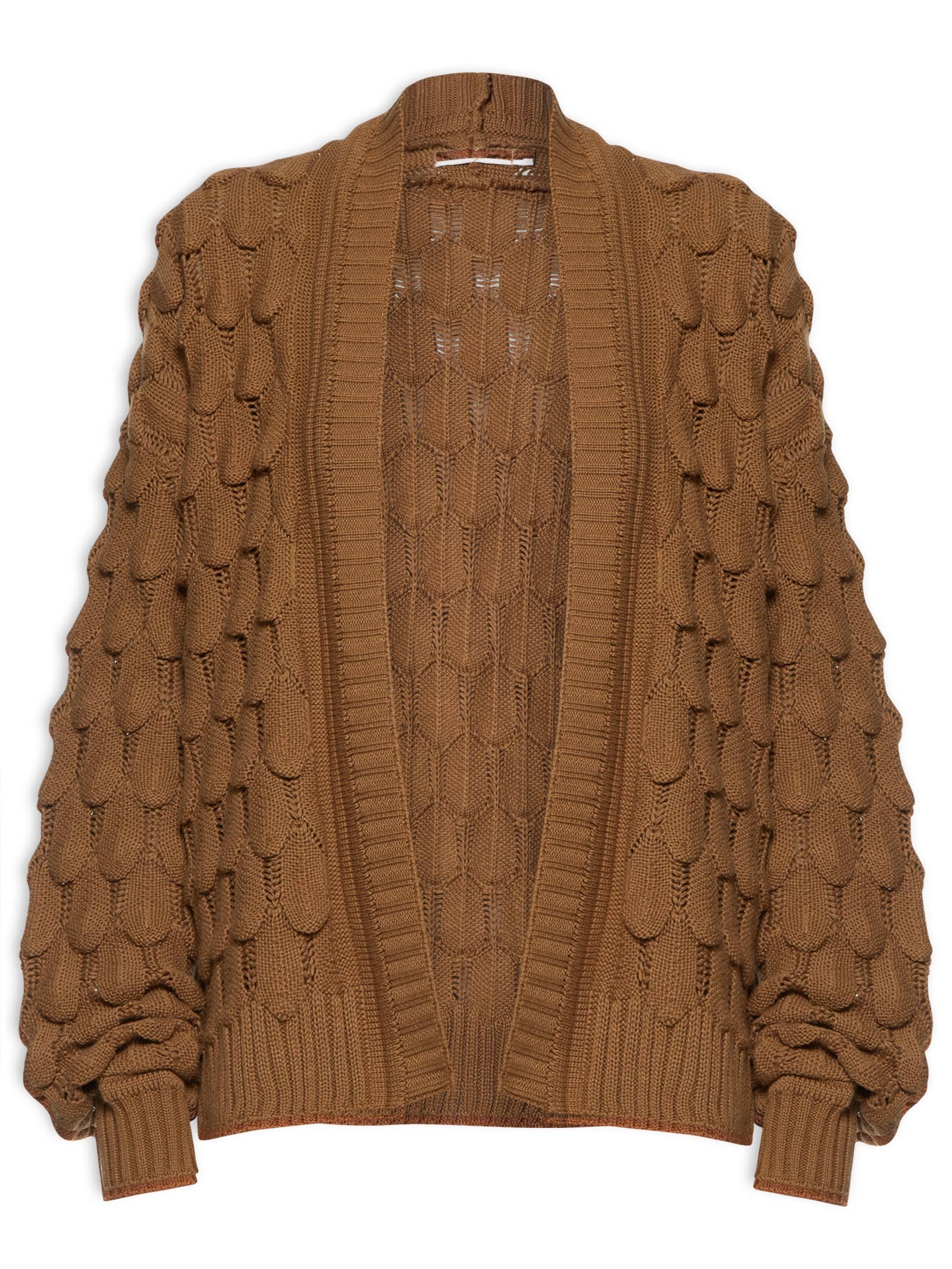 Casaco Feminino Tricot Pétala Dress To Marrom