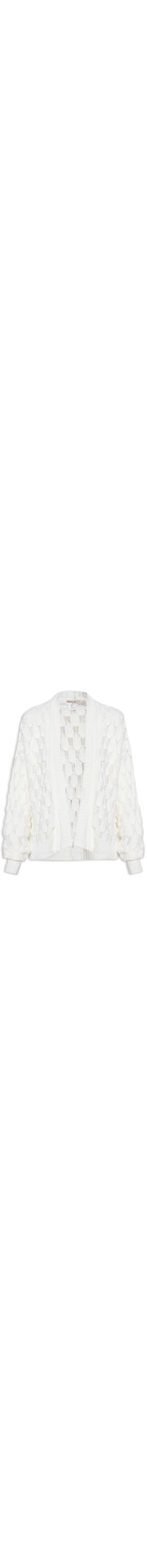 Casaco Feminino Tricot Pétala - Off White