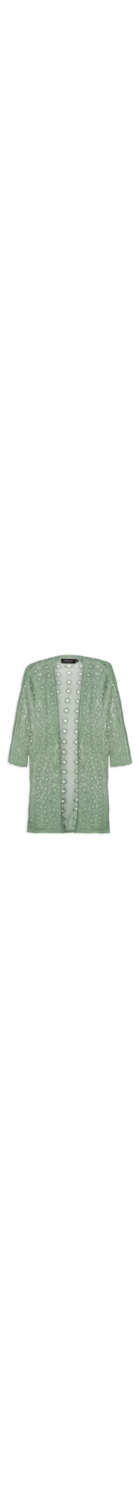 Casaco Feminino Tricot Renda - Verde