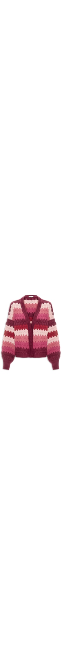 Casaco Feminino Tricot Texturizado Colorido – Rosa
