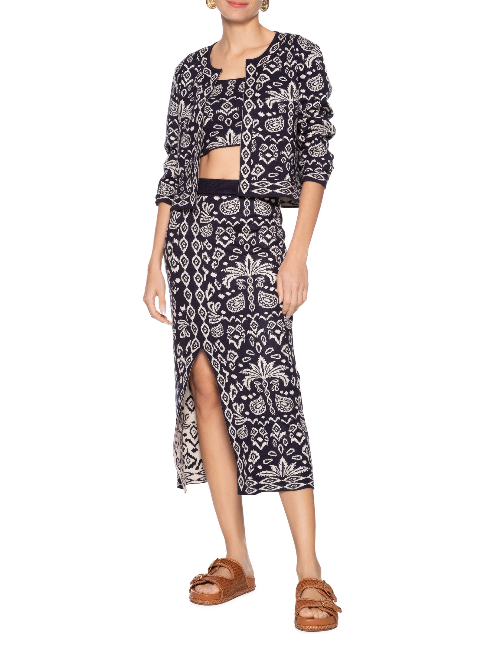 Casaco Feminino Tricot Tropikat Preto Dress To
