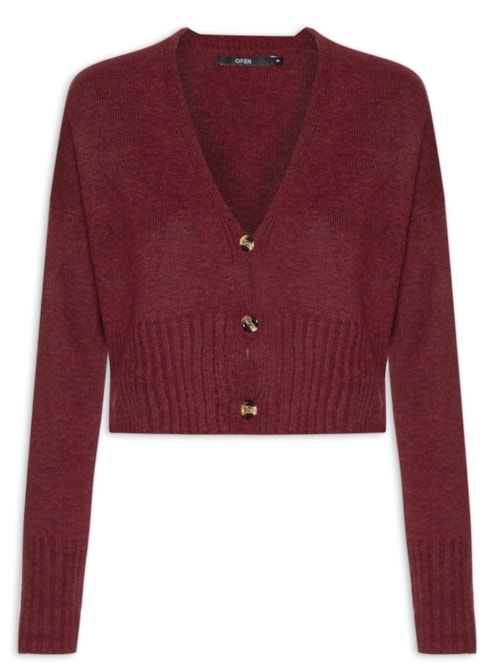 Casaco Feminino Tricot – Vinho
