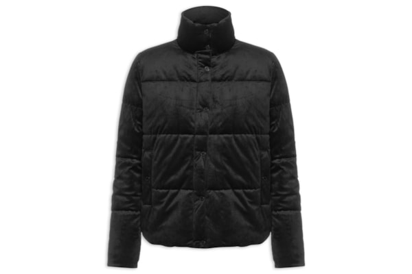 Casaco Feminino Veludo Puffer - Preto