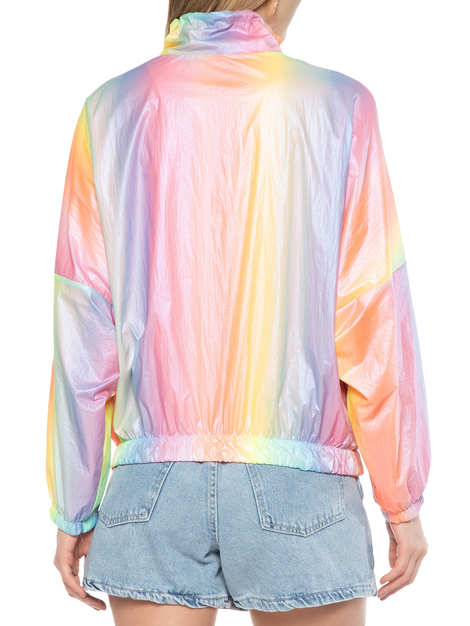 Casaco Feminino Windbreack Nylon Multicolor Laranja Cantão