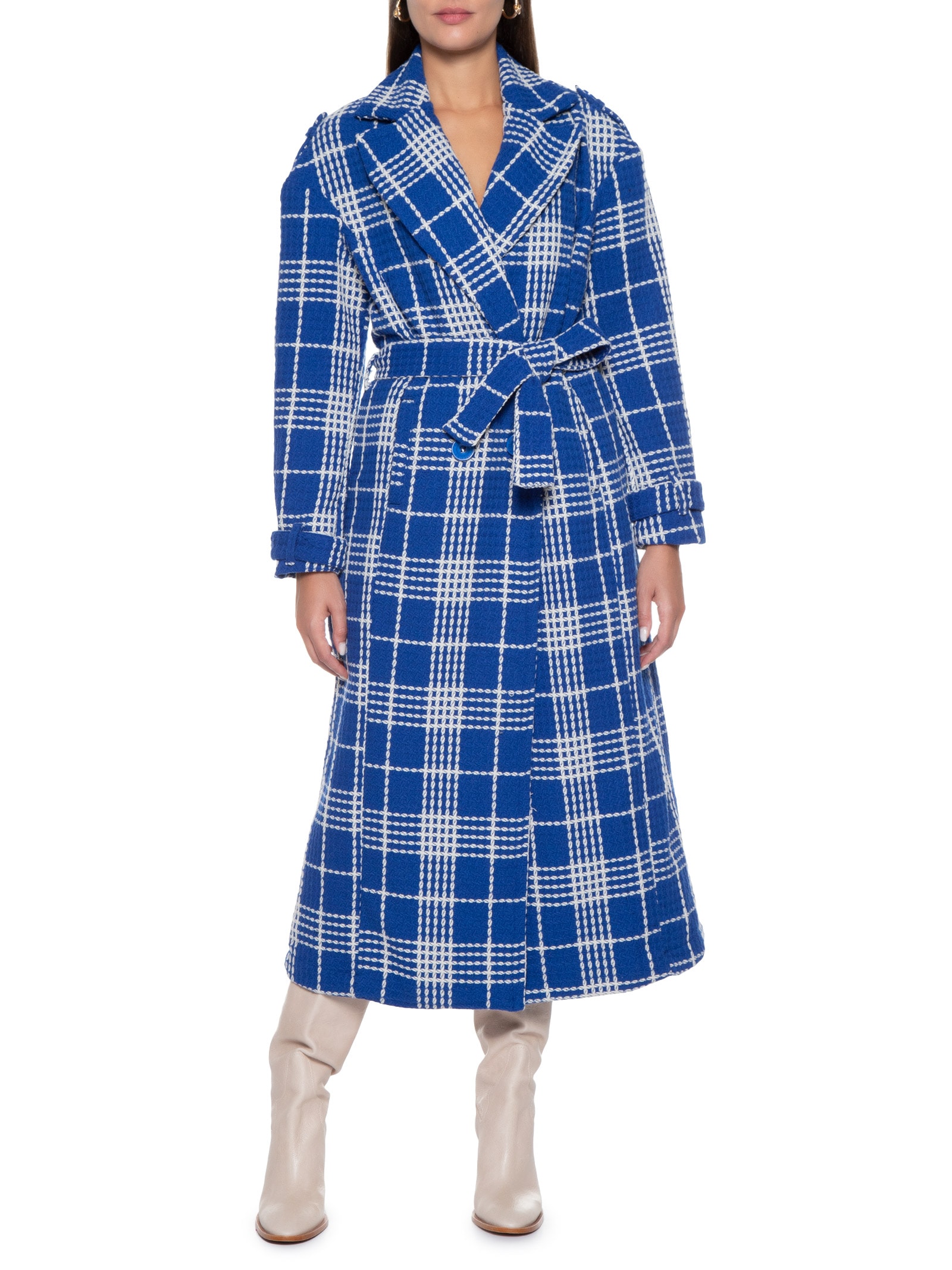 Colcci - Casaco Feminino Xadrez - Azul