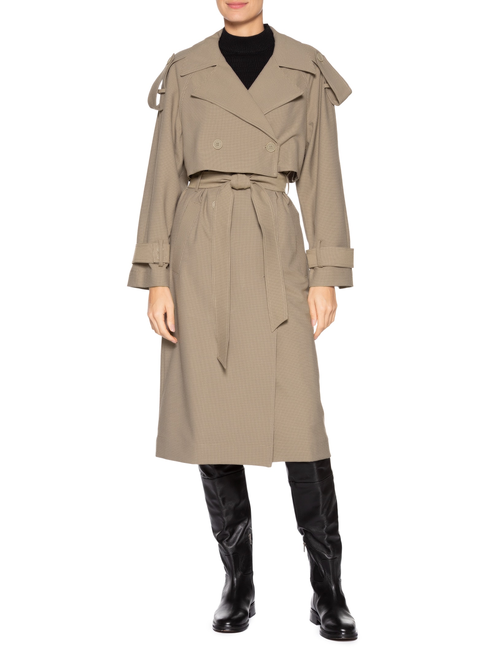 Casaco Feminino Xadrez Marrom Animale