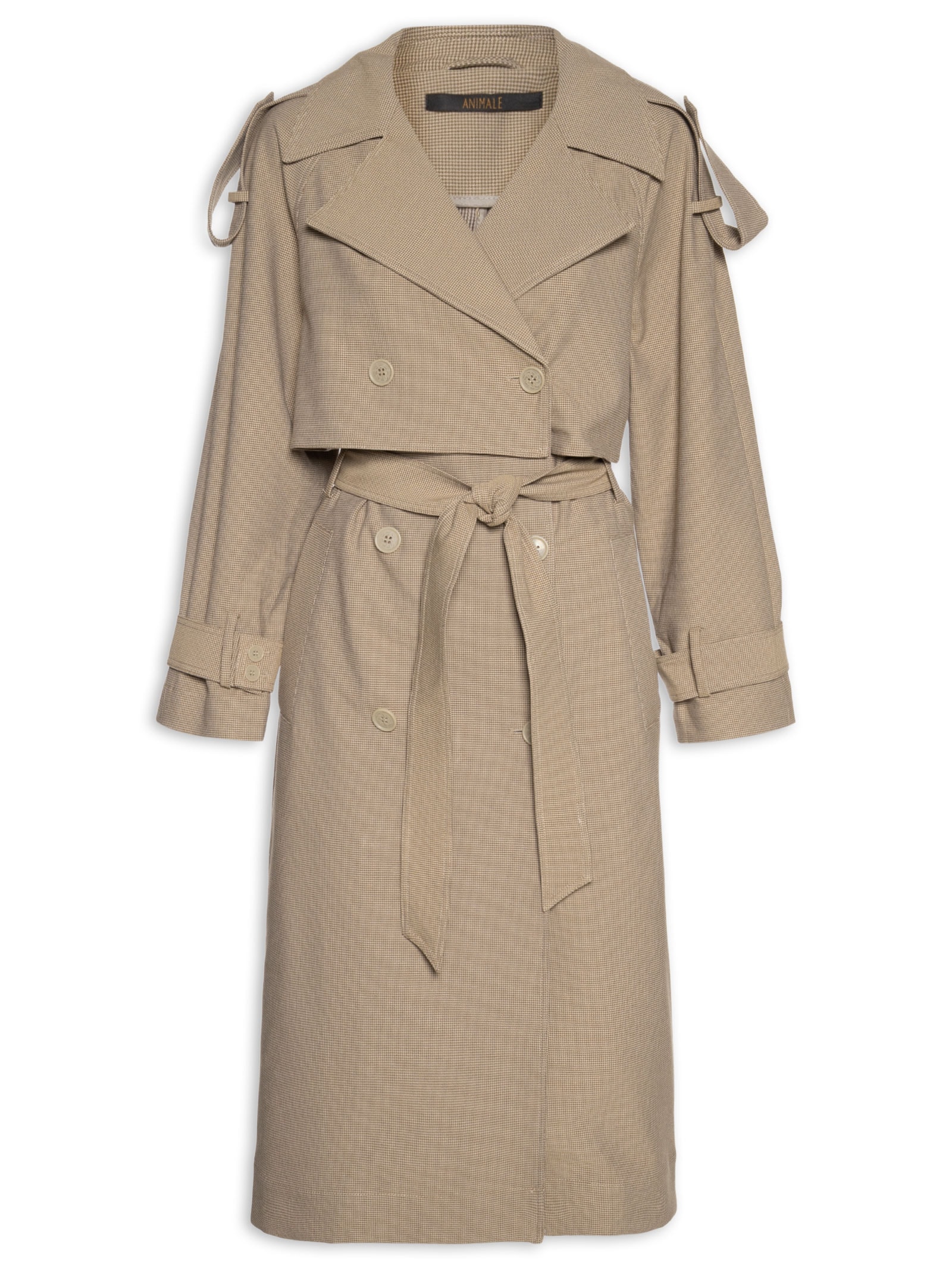 Casaco Feminino Xadrez Marrom Animale