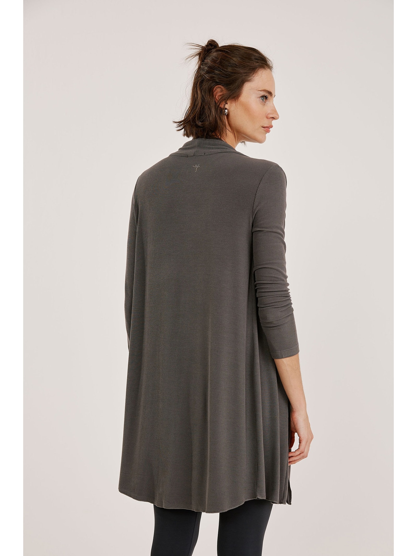 Casaco Grafite Canelado Bambu Comfort Yogini