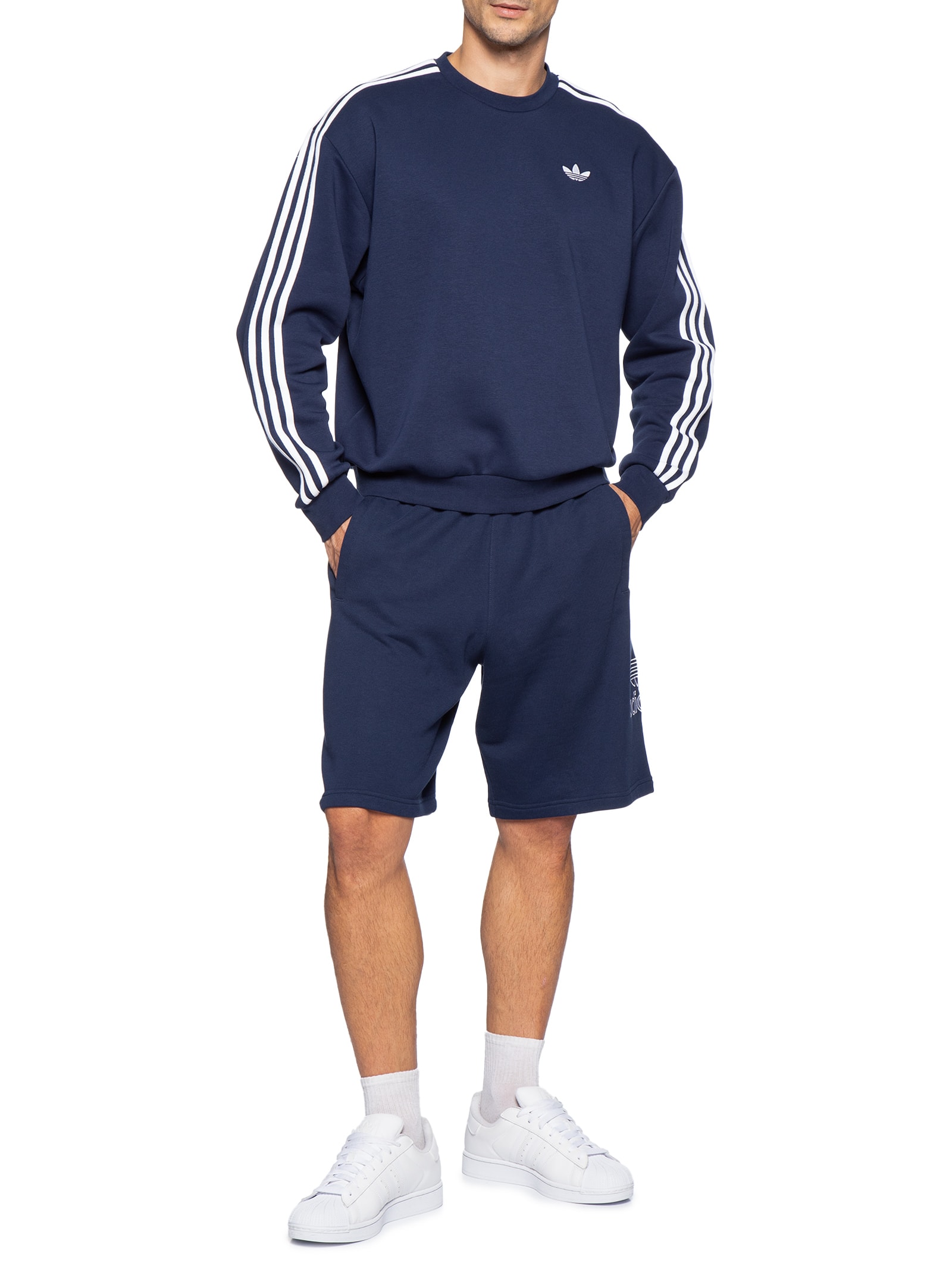 Casaco Masculino 3S Crew Azul Adidas Originals