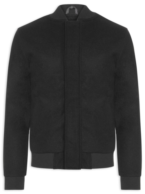 Casaco Masculino Bomber Lã – Preto