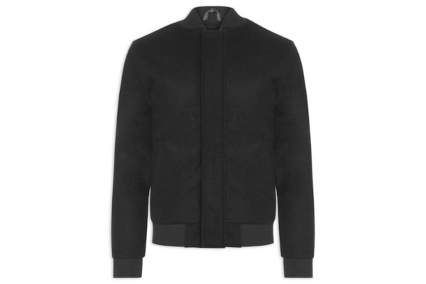 Casaco Masculino Bomber Lã - Preto
